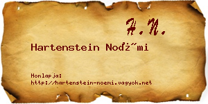 Hartenstein Noémi névjegykártya